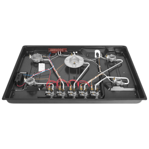Cuisinière à gaz encastrable 5 brûleurs en acier inoxydable, brûleurs haute efficacité, allumage électronique, étanche, écologique, pour 1 foyer - Product Image 4
