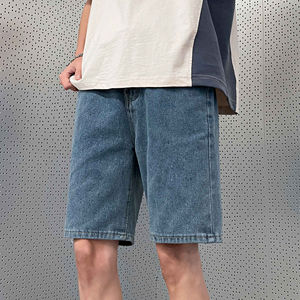 Short en jean vintage taille moyenne OEM pour hommes, streetwear d'été confort quotidien, mode décontractée, conçu par un fabricant pakistanais - Product Image 5