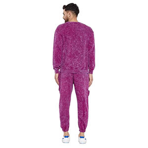 Chándal de lavado ácido para hombre hecho a medida más vendido, chándal de gran tamaño con diseño de serigrafía, chándales de proveedor OEM y ODM - Product Image 2