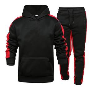 Conjunto Deportivo de Invierno para Hombre, Ropa Deportiva Sólida para Gimnasio, Fitness, Fleece Técnico, Dos Piezas, Ligero, Transpirable, Chándal para Correr - Product Image 5
