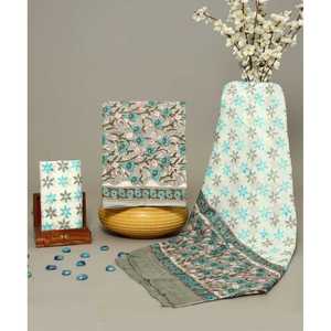 Women's Breathable Block Print Cotton Suit <b>Set</b> with Dupatta for Casual/<b>Office</b>/Festive Occasions - Product Image 1