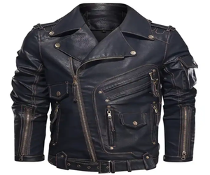 Veste en cuir pour homme de haute qualité, personnalisée, tendance, pour motard, toutes tailles, en vente, veste en cuir tendance pour homme - Product Image 1