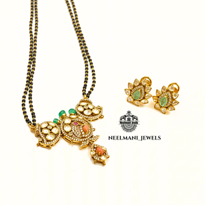 Colgante de Pavo Real Mangal Sutra, Joyería Coleccionable Cultural - Product Image 4