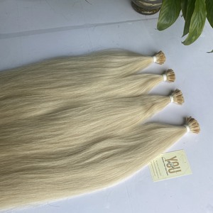 Extension de cheveux humains Remy à cuticules alignées en usine, cheveux vierges russes, kératine italienne pré-collée, pointe plate - Product Image 4