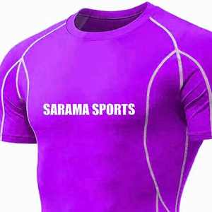 เสื้อยืดออกกำลังกายแขนสั้นระบายอากาศดีสำหรับขายส่ง พิมพ์ลายได้ตามต้องการ สำหรับกีฬา BJJ MMA แรชการ์ดผู้ชาย - Product Image 6