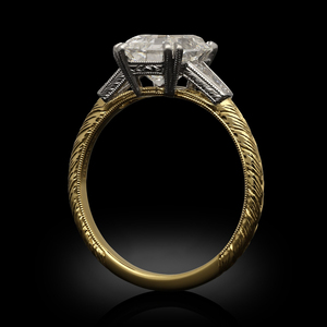 Anillo de diamante de laboratorio solitario de joyería fina, anillo de diamante CVD de corte de oro rosa de 18 quilates, anillo de diamante de compromiso de alta calidad para Unisex - Product Image 3