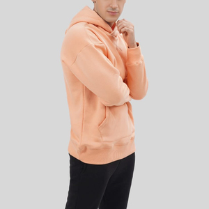 Salva impex เสื้อสเวตเตอร์มีฮู้ดพิมพ์ลายที่กำหนดเองคุณภาพสูงสำหรับผู้ชายสีพีชกระดุมข้อมือและชายเสื้อมีฮู้ดที่สมบูรณ์แบบสำหรับผู้ชาย - Product Image 4