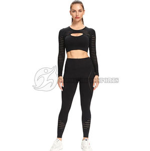Ensemble de sport 2 pièces léger à haute élasticité pour femmes Logo personnalisé Yog - Product Image 5