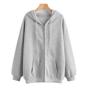 เสื้อฮู้ดดี้แขนยาวทรงโอเวอร์ไซส์คุณภาพสูงสำหรับผู้หญิง ออกแบบสไตล์สตรีทแวร์ สามารถปรับแต่งโลโก้ได้ - Product Image 1