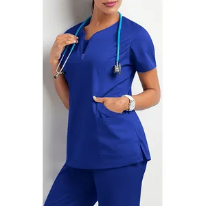 Custom Scrub Past Uniformes Medico Spandex Stretch Ademende Mannen/Vrouwen Sets Jogger Verpleging Scrubs Uniformen