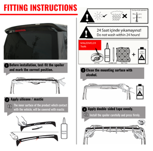 สปอยเลอร์หลัง FRP สำหรับ Honda Civic ปี 2012-2015 - ชุดแต่งปีกหลังสำหรับ Honda Civic รุ่นที่ 9 ปี 2012-2015 - Product Image 4
