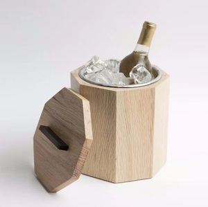 ถังน้ำแข็งสแตนเลสพร้อมฝาปิดผนังสองชั้นชั้นชั้นเก็บความเย็นแชมเปญไวน์ทันสมัยสำหรับงานเลี้ยงในบ้านบาร์โรงแรม - Product Image 2