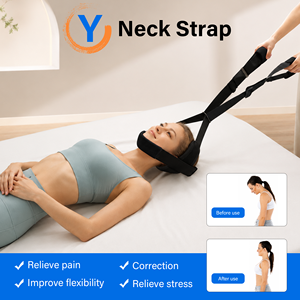 Dispositivo de Tracción Cervical Personalizado, Correa de Soporte Ajustable para Estiramiento del Cuello con Reposacabezas Acolchado y Bolsa de Transporte - Product Image 2