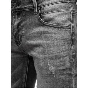 2025 Short en jean personnalisé de haute qualité pour hommes avec motif solide Style de rue haute écologique Logo de conception personnalisé Service OEM - Product Image 2
