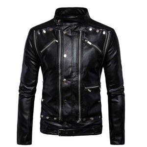 2024 hiver mode hommes haut tendance Slim Fit à capuche en cuir véritable veste longue surdimensionné conception support avant OEM en gros - Product Image 5