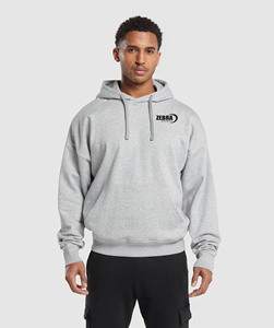Sweat à capuche de coupe régulière en coton éponge de haute qualité, sweat à capuche épais en polaire, logo imprimé avec poche brodée, sweat à capuche homme personnalisé - Product Image 2