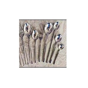 Juego de cubiertos de lujo de acero inoxidable y plata pulida del fabricante, juegos de cubiertos de mango largo - Product Image 1