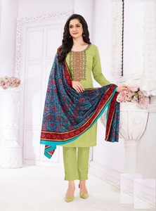 Nuevo trabajo de bordado fabuloso con colección de algodón de césped Venta en línea de vestido marcial indio y pakistaní de Dress Mart - Product Image 5