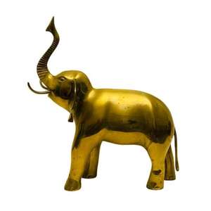Decoración del hogar, escultura de elefante de latón, artesanías de Metal decorativas de lujo, estatuilla de Elefante Dorado, decoración, estatua personalizada - Product Image 3