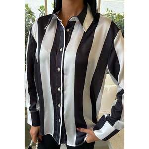 Camisa Ligera de Chifón Satinado a Rayas 3428 - Product Image 1