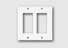 สกรู ABS ไฟฟ้าสีขาว1แก๊งแผ่นผนังพลาสติกขนาดมาตรฐาน RoHS - Product Image 3