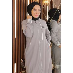 Ensemble deux pièces sportif décontracté en laine, haut côtelé zippé au-dessus du genou, pour tenues automne-hiver Commander 2 pièces - Product Image 2