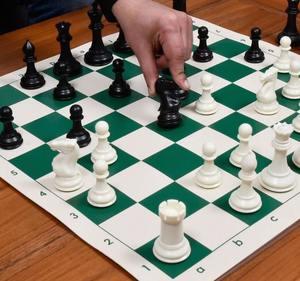 Pièces d'échecs professionnelles en gros, série Staunton, noir et ivoire, plastique solide, roi de 3,75 pouces, à prix abordable - Product Image 3