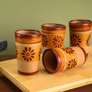 Vasos Tradicionales de Terracota Pintados a Mano, Únicos, Duraderos, Biodegradables y Ecológicos para Beber Agua en Hoteles y Restaurantes - Product Image 2