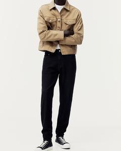 กางเกงยีนส์ขาเรียวยาว5กระเป๋าของผู้ชาย, กางเกงยีนส์ผ้าฝ้าย100% สีดำยืดได้สวมใส่สบายสำหรับฤดูหนาว - Product Image 2