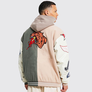 New Arrivals Wool Varsity Letterman <b>Jacket</b> <b>Leather</b> Sleeves College Baseball Letterman Varsity <b>Jacket</b> Men Vintage - Product Image 6