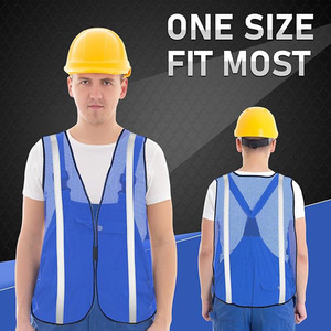 เสื้อกั๊กนิรภัยพร้อมตาข่ายสะท้อนแสงชุดทำงานยอดนิยมในปากีสถานออกแบบโลโก้ได้ตามต้องการ - Product Image 2