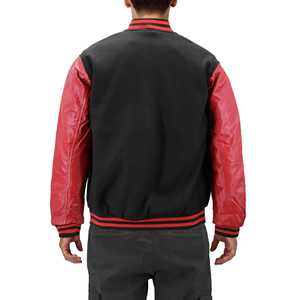 แจ็กเก็ตมหาวิทยาลัยสำหรับผู้ชายแจ็กเก็ตเบสบอลแขนหนังปักลายผ้ากำมะหยี่แจ็คเก็ตกลางแจ้งเสื้อแจ็กเก็ตทีมโรงเรียน - Product Image 2