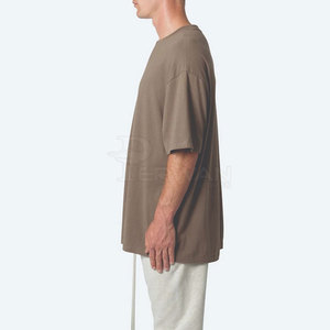 เสื้อยืดลำลองแขนสั้นผ้าคอตตอนทรงหลวมสำหรับผู้ชายทรงหลวมสไตล์คนเมืองสำหรับ100% - Product Image 4