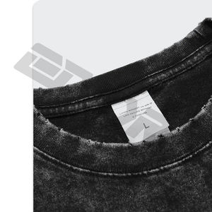 Venta al por mayor 100% algodón en relieve color sólido camiseta logotipo personalizado en relieve adulto Camiseta de manga corta - Product Image 5