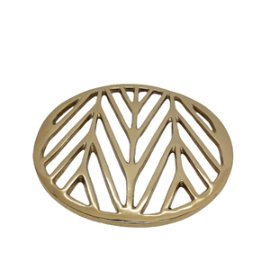 Modern Decorative Tabletop Round Aluminum <b>Trivet</b> Brass Finished Modern Style Pan Hotpot Coaster & <b>Stand</b> Customized - Product Image 4