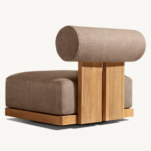 Canapé individuel en teck au style moderne distinctif pour l'extérieur, durable et de bonne qualité - Product Image 5