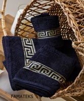 Serviettes de bain en coton turc doux Super absorbant de haute qualité, bordure aztèque personnalisée, serviettes de bain de luxe, Textile de maison