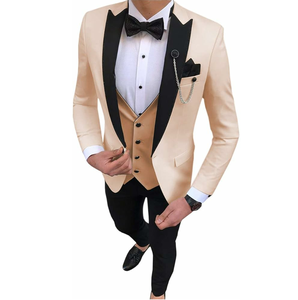 Costume de mariage formel pour homme de haute qualité, style respirant, coupe ajustée, double boutonnage, services OEM ODM - Product Image 3