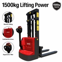 Gerbeur électrique ZhongYi 1500 kg, gerbeur électrique à conducteur debout pour entrepôt, capacité 1,5 tonne