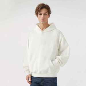 High Quality 100% Polyester Thick Blank Plain Heavyweight No <b>String</b> Oversized <b>Hoodie</b> - Product Image 2