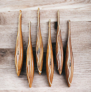 <b>Personalised</b> Wooden Crochet Hooks Made From Maple Wood in Sizes From Onwards Ideal - Product Image 1