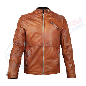 Chaqueta de cuero para hombre más vendida personalizada de buena calidad, chaqueta de cuero del fabricante 2024, nueva chaqueta de cuero informal para hombre - Product Image 4