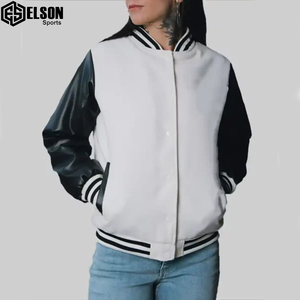 Blouson de sport fabriqué par Elson, blouson de baseball court avec logo personnalisé et broderie en chenille, bombardier universitaire pour hommes - Product Image 6