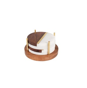 100% sous-verre en marbre pour hôtel tasse à thé caboteur meilleure qualité pour sous-verre en marbre forme ronde fête d'anniversaire utilisation de Table de mariage - Product Image 2
