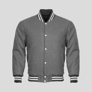 Wholesale High Quality Pu Leather Sleeve Cool Varsity Letterman Jacket Manufactured CollegeBaseballjacket for men - Product Image 3