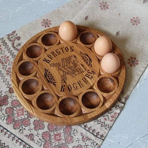 Bandeja de huevos de madera de alta calidad para decoración de restaurante en casa al precio más barato por F S International - Product Image 6
