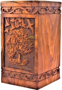 Urna de madera para cenizas de adulto, urna profesional de madera para cenizas humanas, urna de cremación de funeral por Ayaans Creations, superventas - Product Image 4