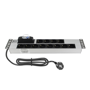 2U 12 cách Đức Schuko PDU với 16A ngắt mạch 250V AC nhôm Rack mount cho máy chủ giá f-loại cắm (din49441) - Product Image 5