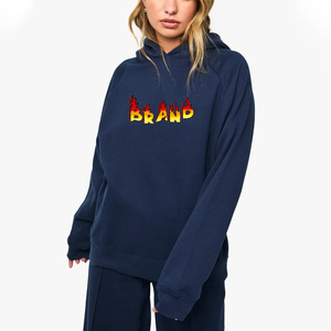 OEM qualité supérieure 100% coton femmes sweats à capuche hiver tenue décontracté lourd 480GSM personnalisé 3D bouffée imprimé logo dames sweat à capuche - Product Image 6