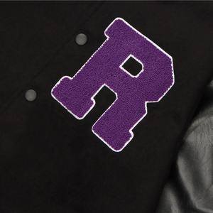 Chaqueta Varsity Reversible de Alta Calidad con Apliques de Lana Chenille, Logotipo Personalizado, Mangas de Cuero, Forro Acolchado para Invierno - Product Image 3